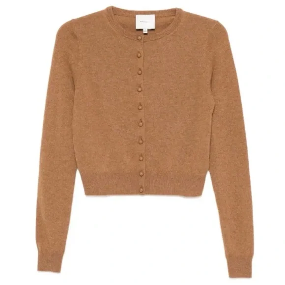 REFORMATION Caspia Clara Cashmere Cardigan in Camel NWT - S - Picture 1 of 7
